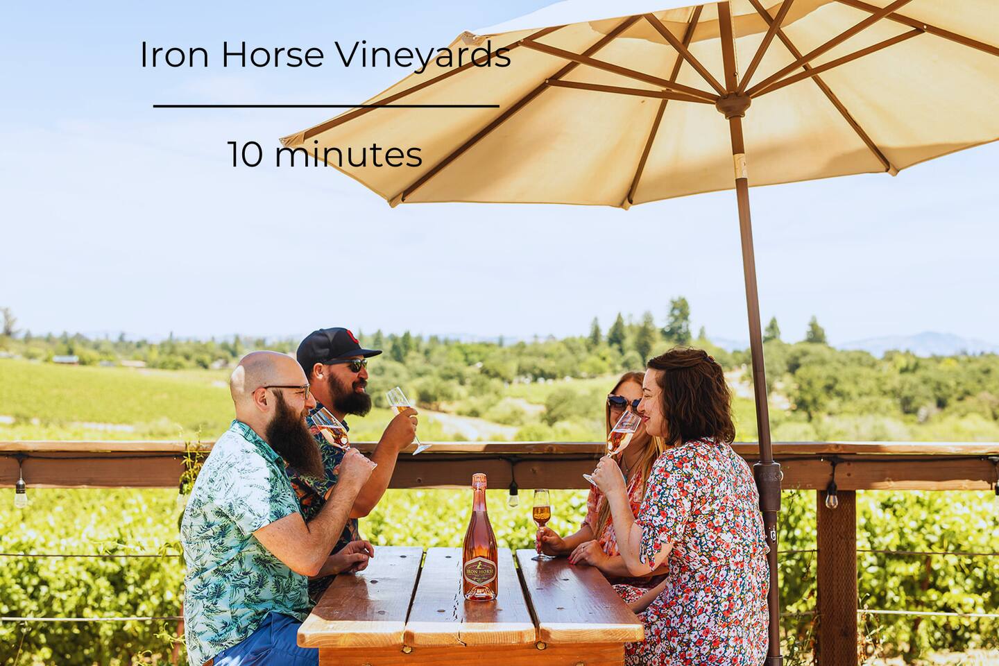 Just 10 minutes from the property, Iron Horse Vineyards offers a delightful escape with exquisite wines and scenic views. Enjoy a nearby adventure and savor the charm of this renowned vineyard.