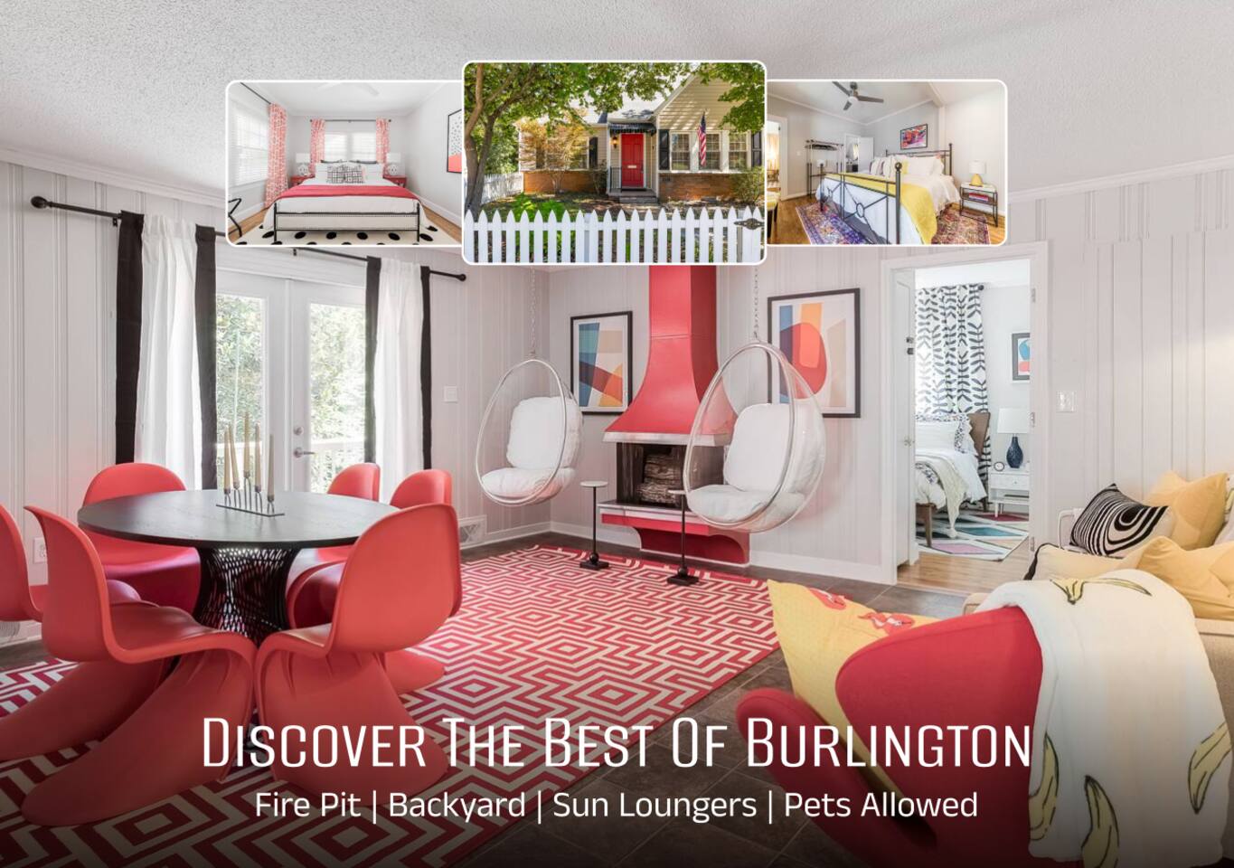 Bright 7BR Retreat in Burlington | Private Creek