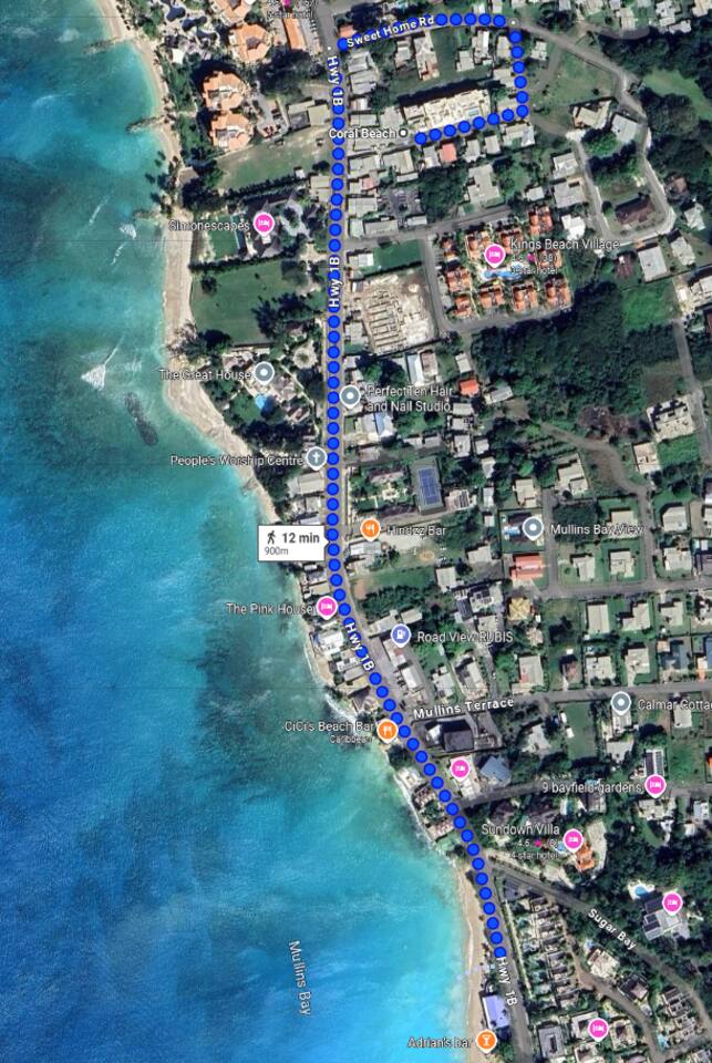 12 mins walk to Mullins Beach