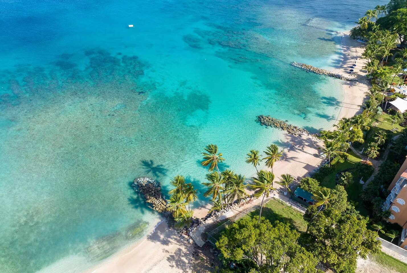 Aerial of beach within 5 min walk