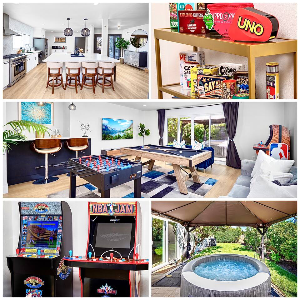 Lux 5BR Villa | Near Disney LA OC | Hot Tub, Games