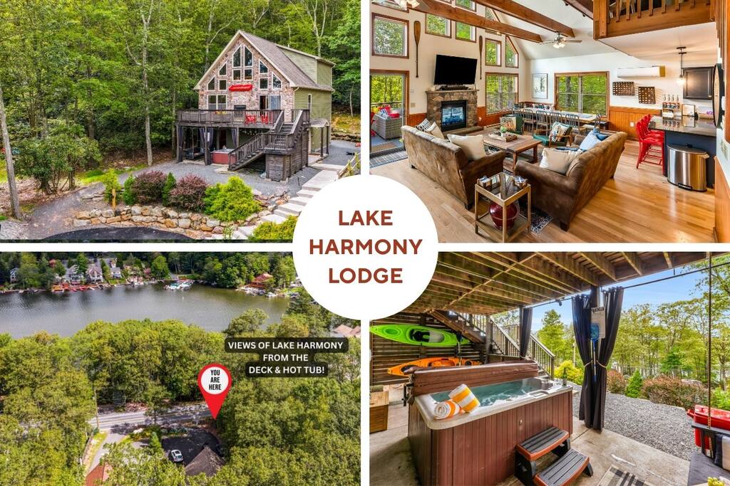Luxe Lakeview Cabin! Hot Tub, Game Room & Fire Pit