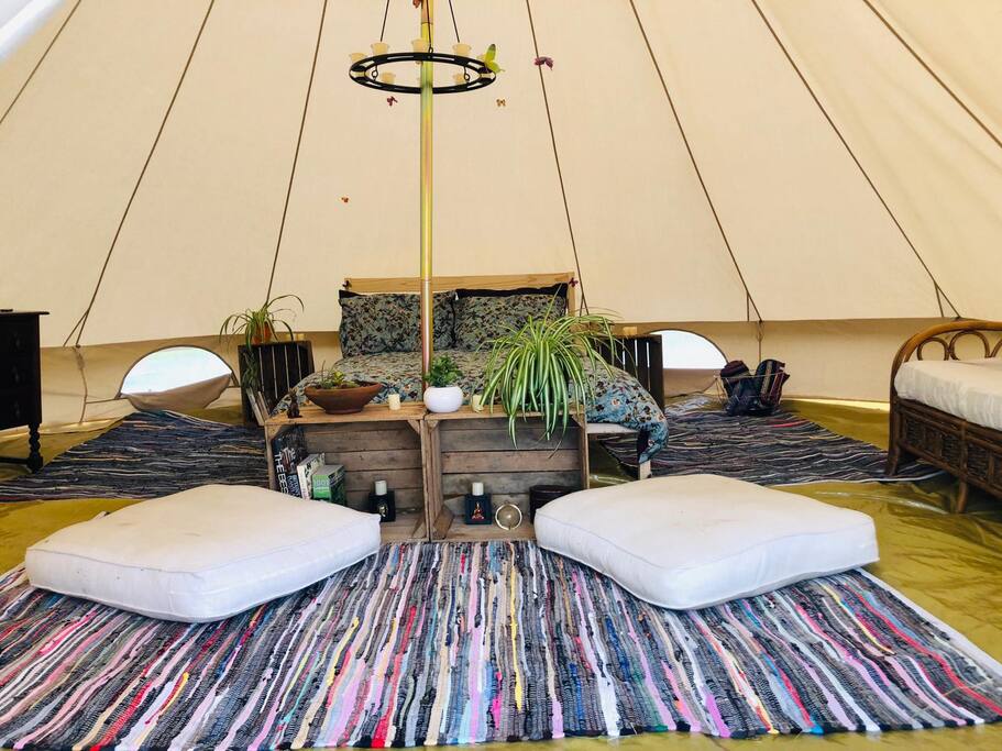 Beautiful 6m bell tent on a smallholding (Rabbit)