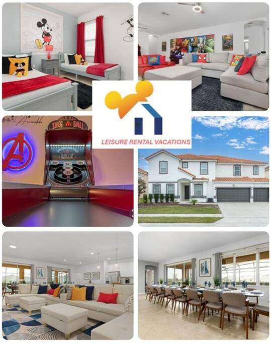 Popular Resort Home-Disney-Pool-Game Room-15BR 12B