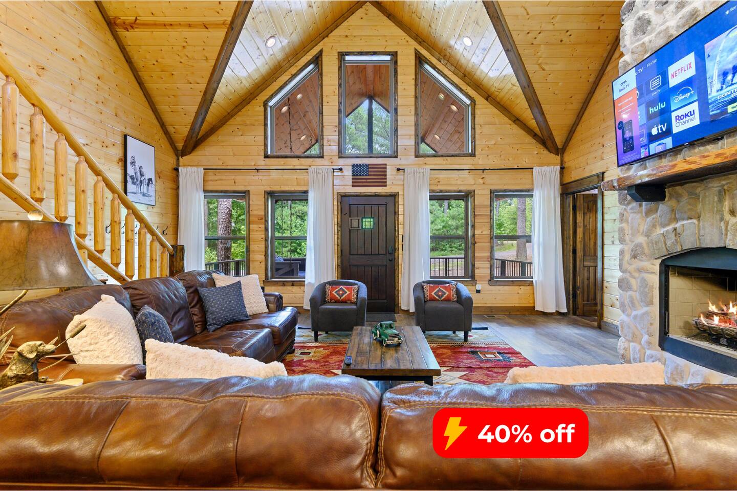 Walk2Town•Private Creek•Hot Tub•Treehouse•Firepit