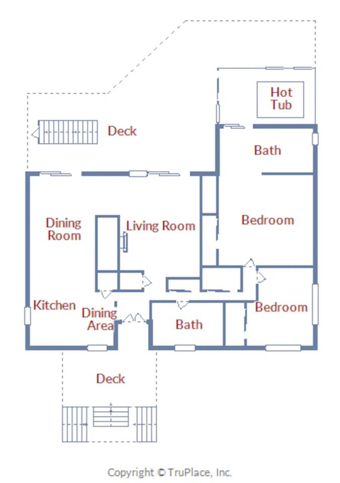 Upper-level floor plan. 