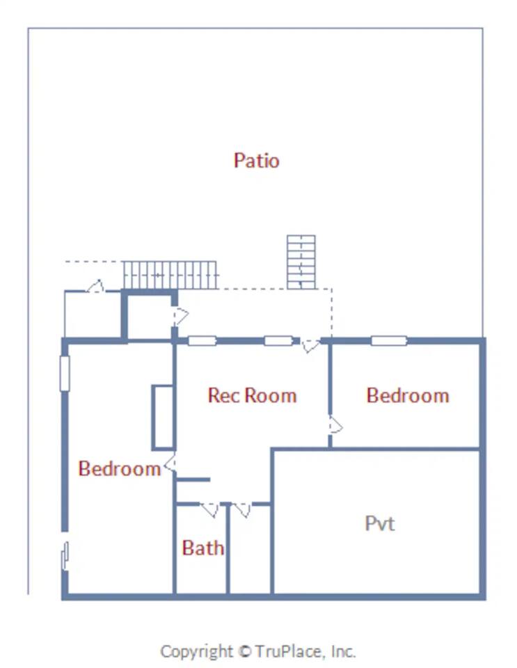 Lower-level floor plan. 