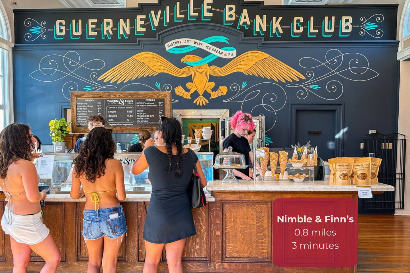 Indulge in a delightful dining experience at Nimble and Finn’s, where artisanal ice cream and creative dishes come together in a cozy, inviting setting.