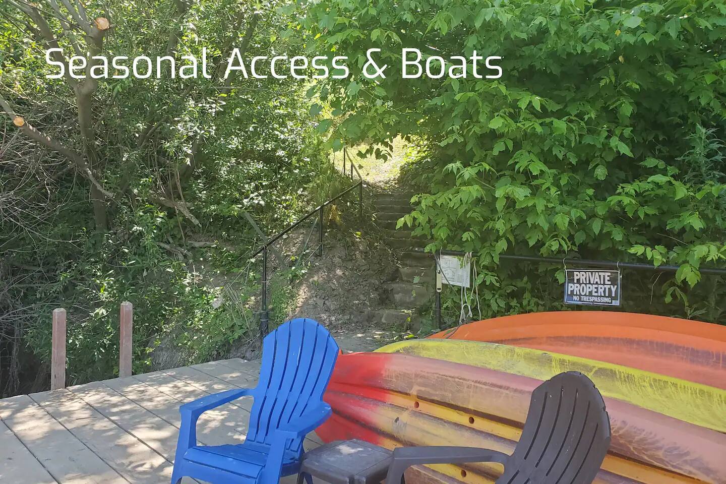 Adventure awaits! Take advantage of complimentary kayaks for a day on the river.