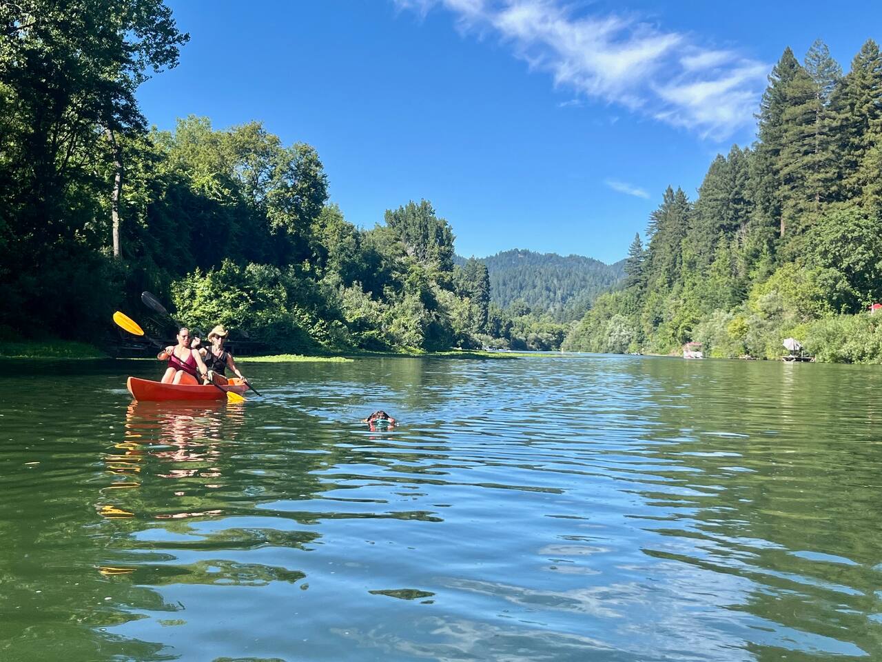 Adventure awaits just steps from your door! Paddle along the serene river and soak in the natural beauty all around.