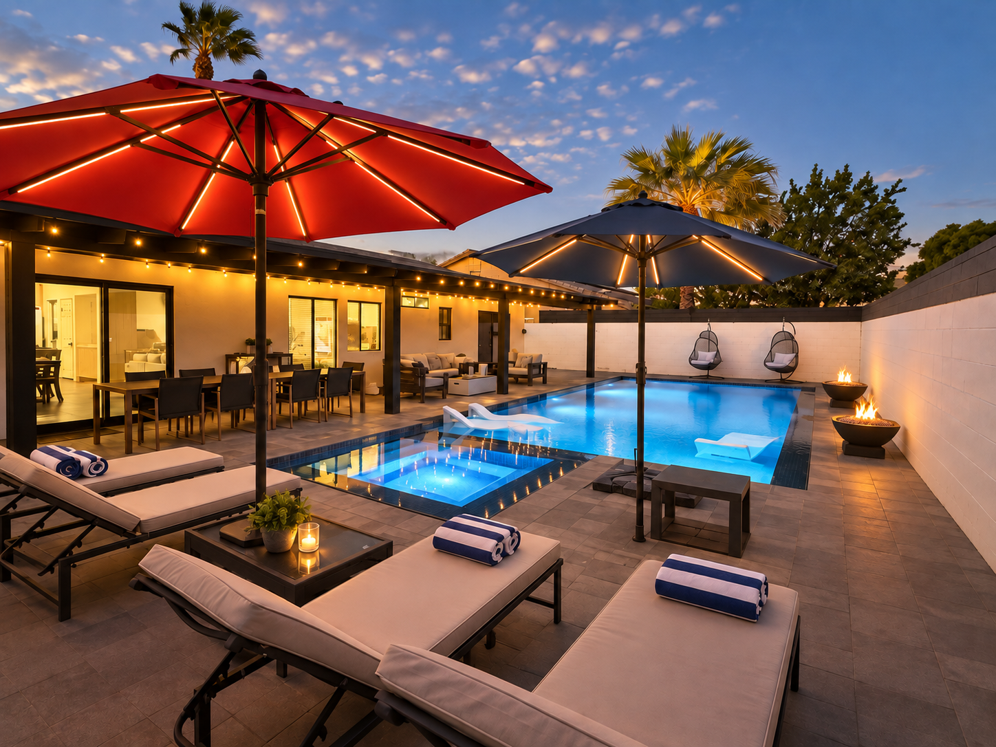 100-Private Desert Oasis: Zero-Edge Pool Retreat - Holiday Home