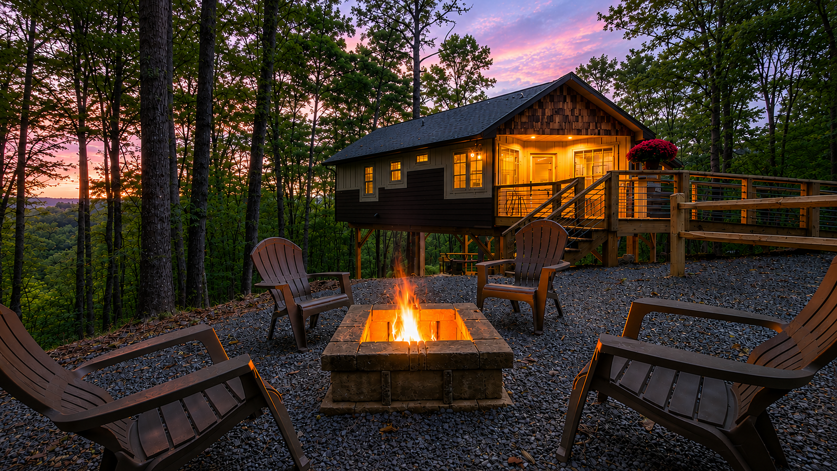 Views! Treehouse with 6 Beds, Hot Tub, & Fire Pit
