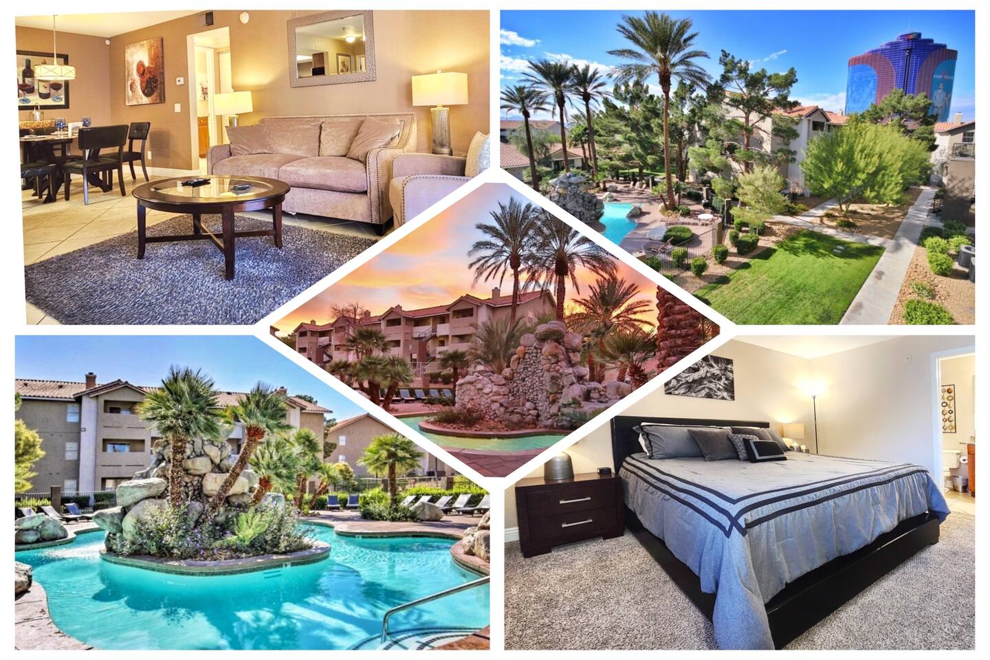 Upgraded Vegas Oasis! Heated Pool, Hot Tub, Gym!