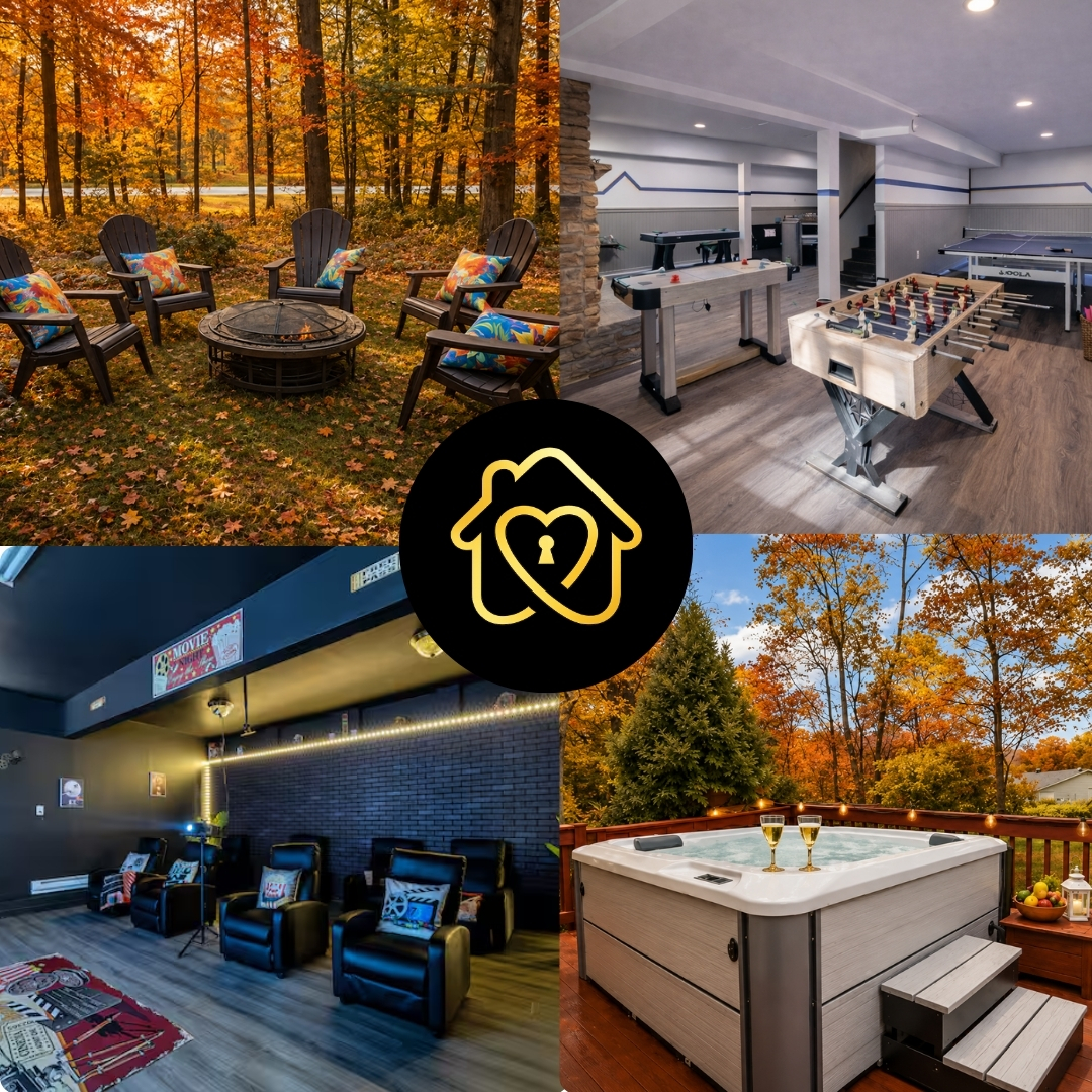 Pocono Fun House: Pool, Hot Tub, Theater, Games