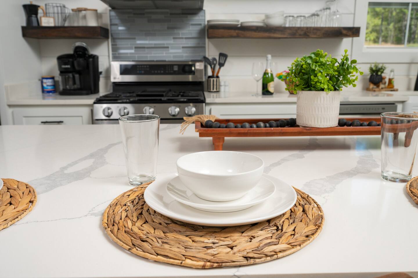 Fully stocked kitchen for your cooking needs