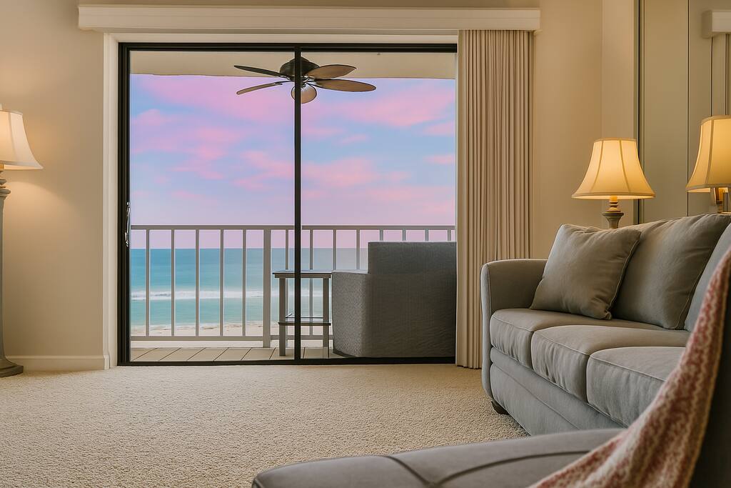 Beachfront! {3rd Floor,Pool,Tiki Bar,Gym,Hot Tub}