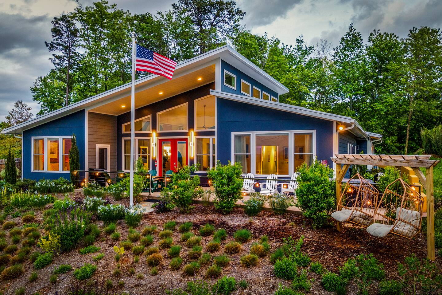 Asheville Hilltop with Blue Ridge Views | Hot Tub, Game Room + Fire Pit | 3BR, Sleeps 8