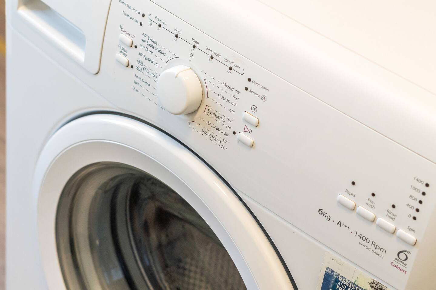 Modern washer with multiple settings for easy, convenient laundry.