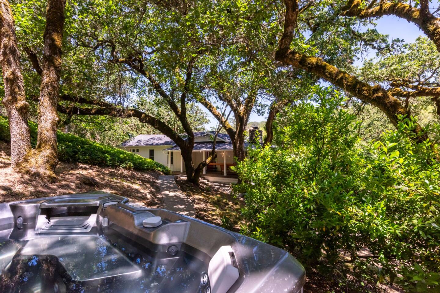 Relax in the warm, bubbling hot tub—an ideal way to end your day.