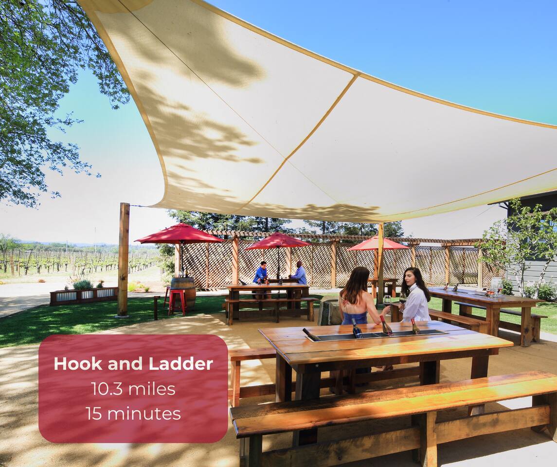 Experience the charm of Hook and Ladder Winery—where fine wine and warm hospitality await!