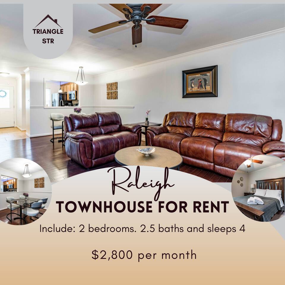 double ensuite Raleigh townhome -starts at $2.8k/m