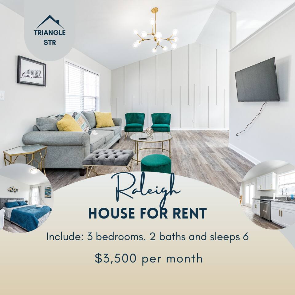 Stylish home in Raleigh - starts at $3.5k/month