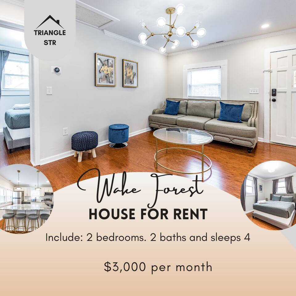 Wake Forest cottage  -starts at $3k/month