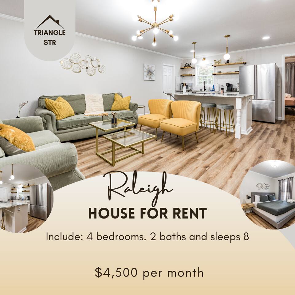 Cozy bungalow in Raleigh - starts at $4.5k/month