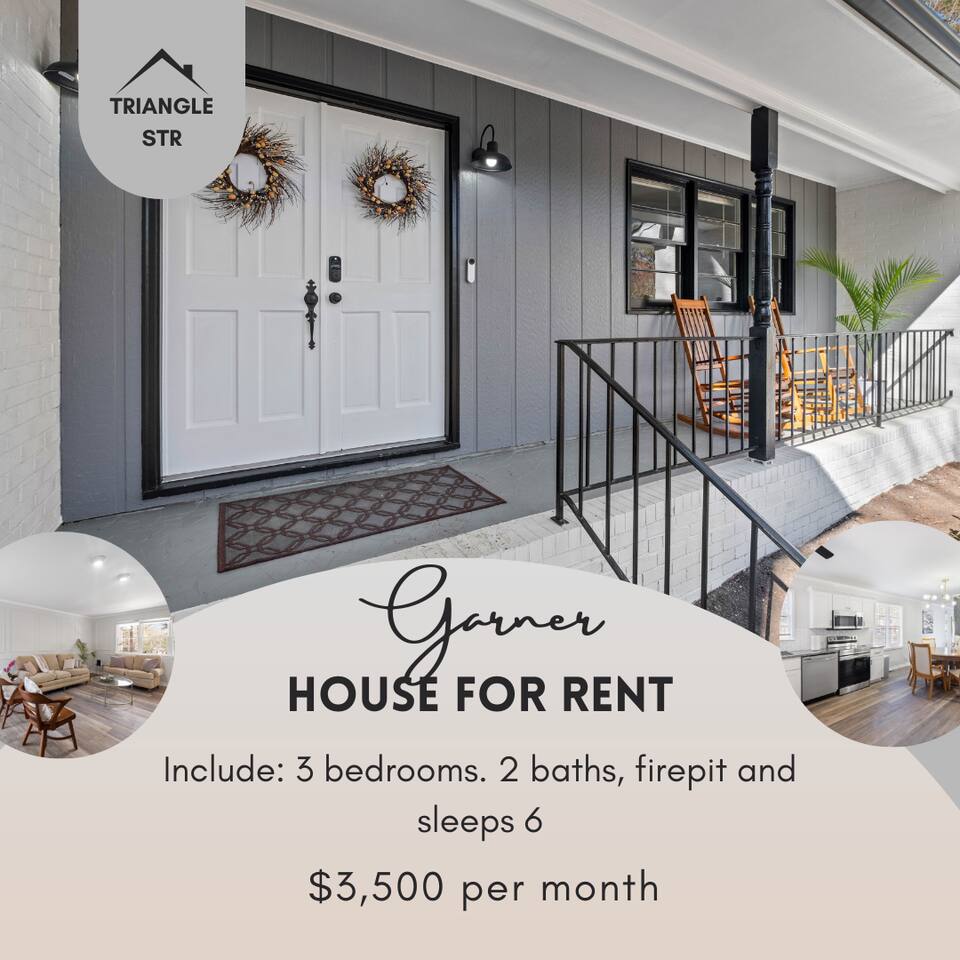 Perfect cute home in Garner -starts at $3.5k/month