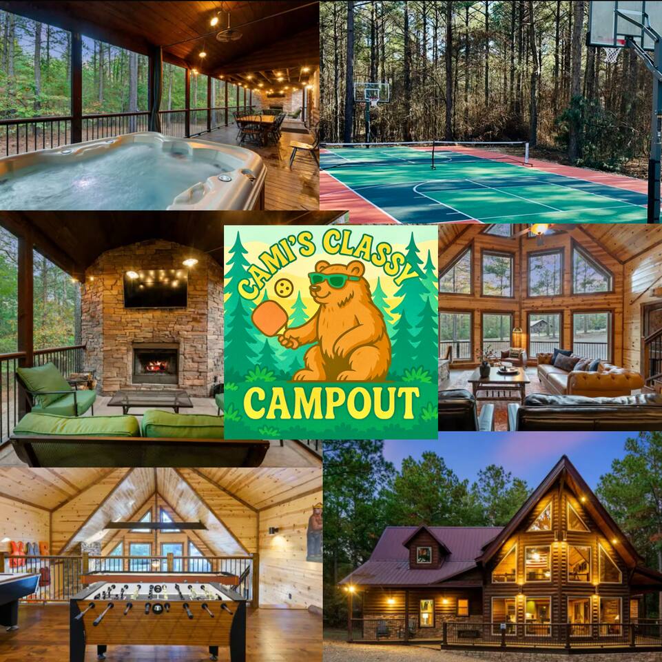 Luxe Cabin Pickleball, Basketball, Arcades, Grills