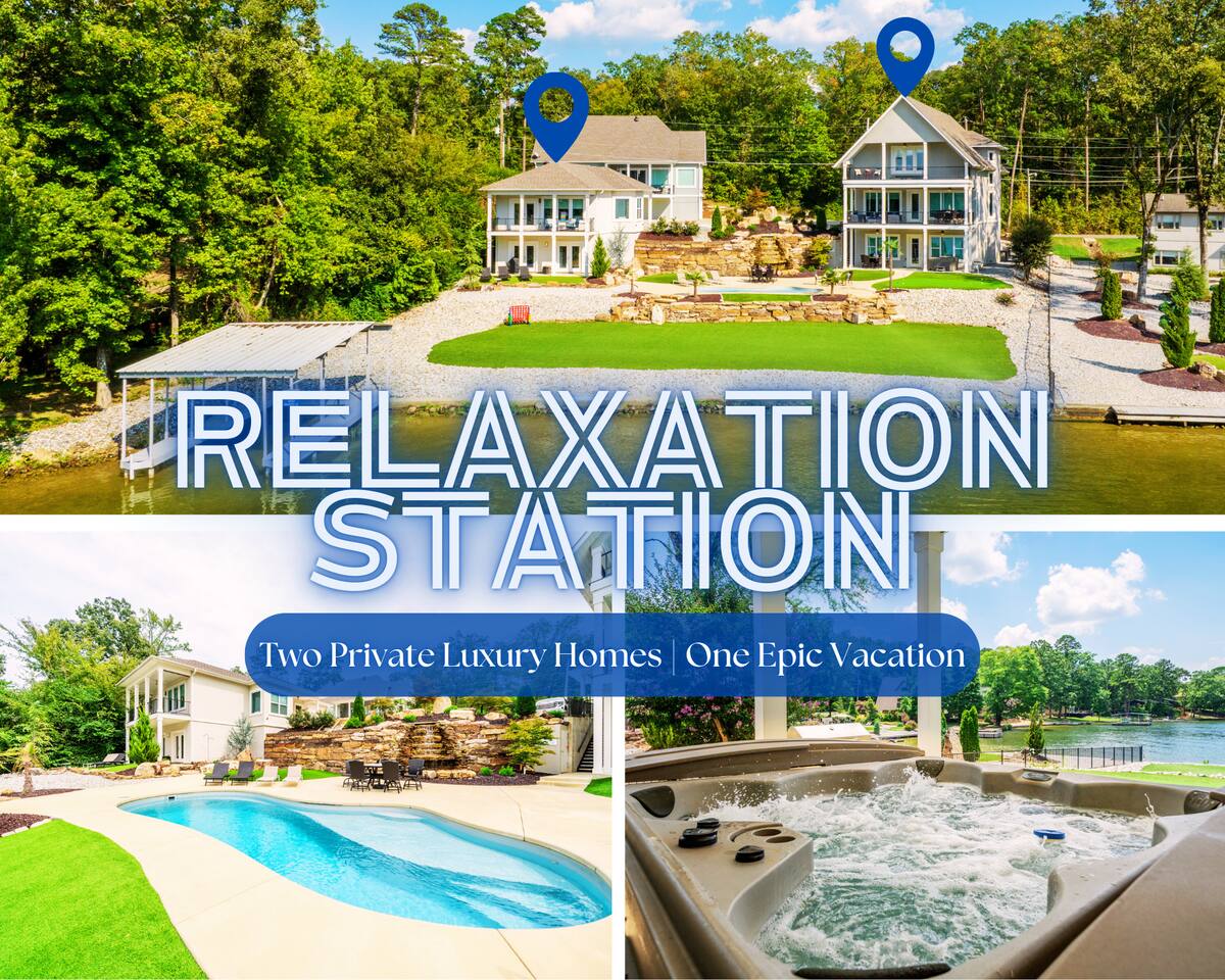 2 Lakefront Homes | Private Pool*Hot Tub*Sleeps 28