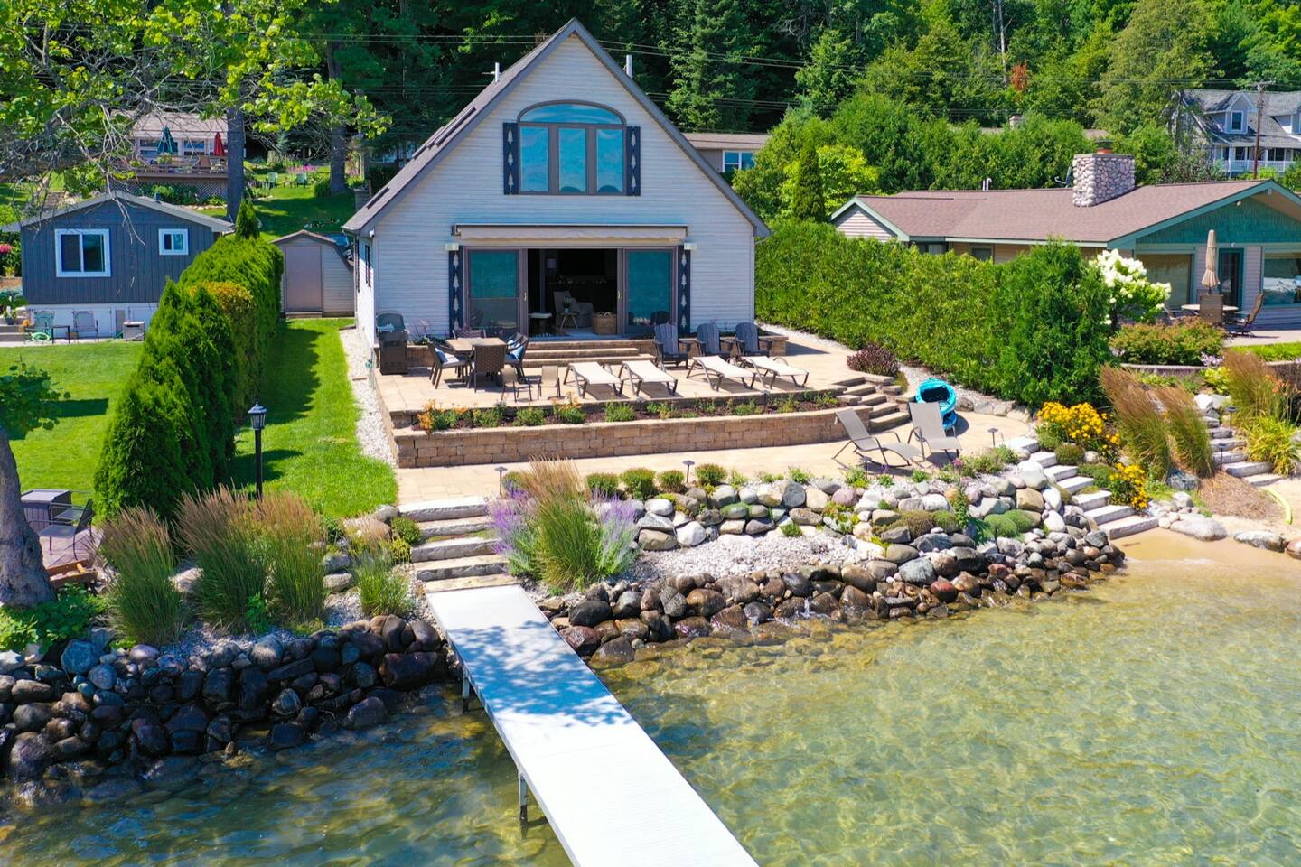Lakefront Retreat on Torch Lake Sandbar