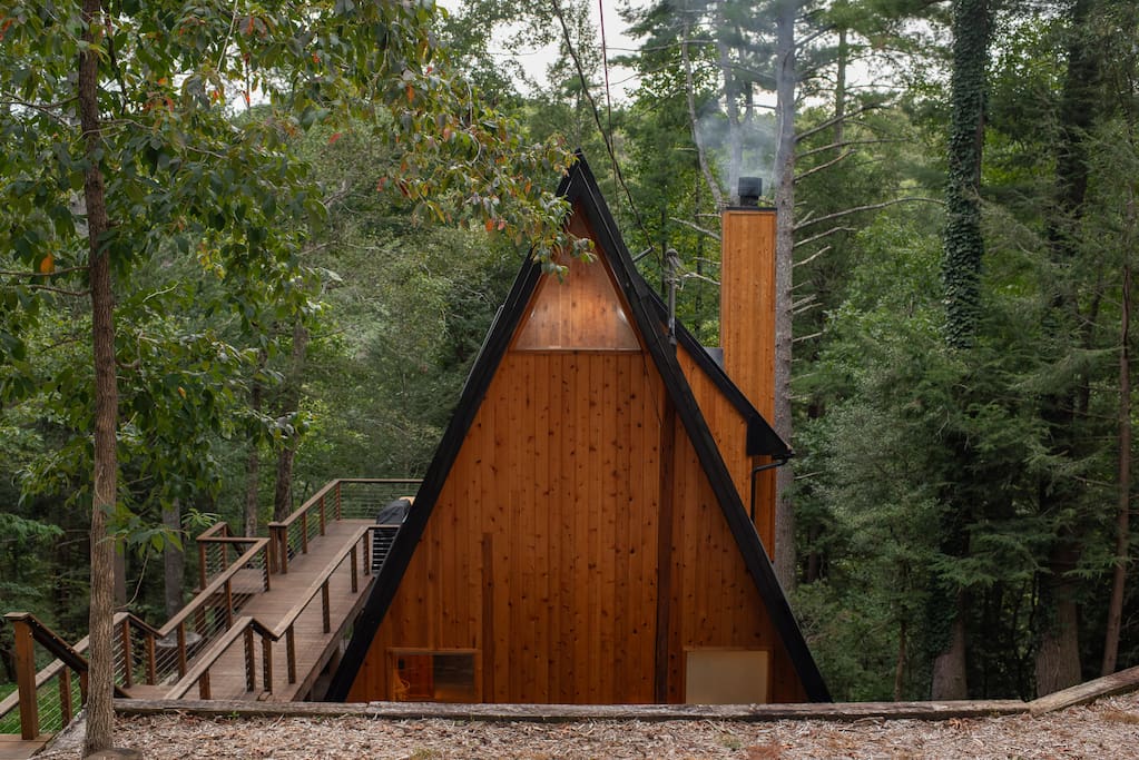 Blue Ridge Triangle: Iconic Creekside A-Frame