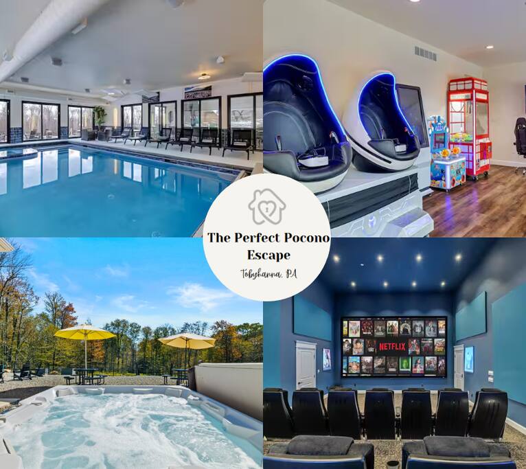 Indoor Pool/Arcade/Theater/HotTub/Pickleball/Trail