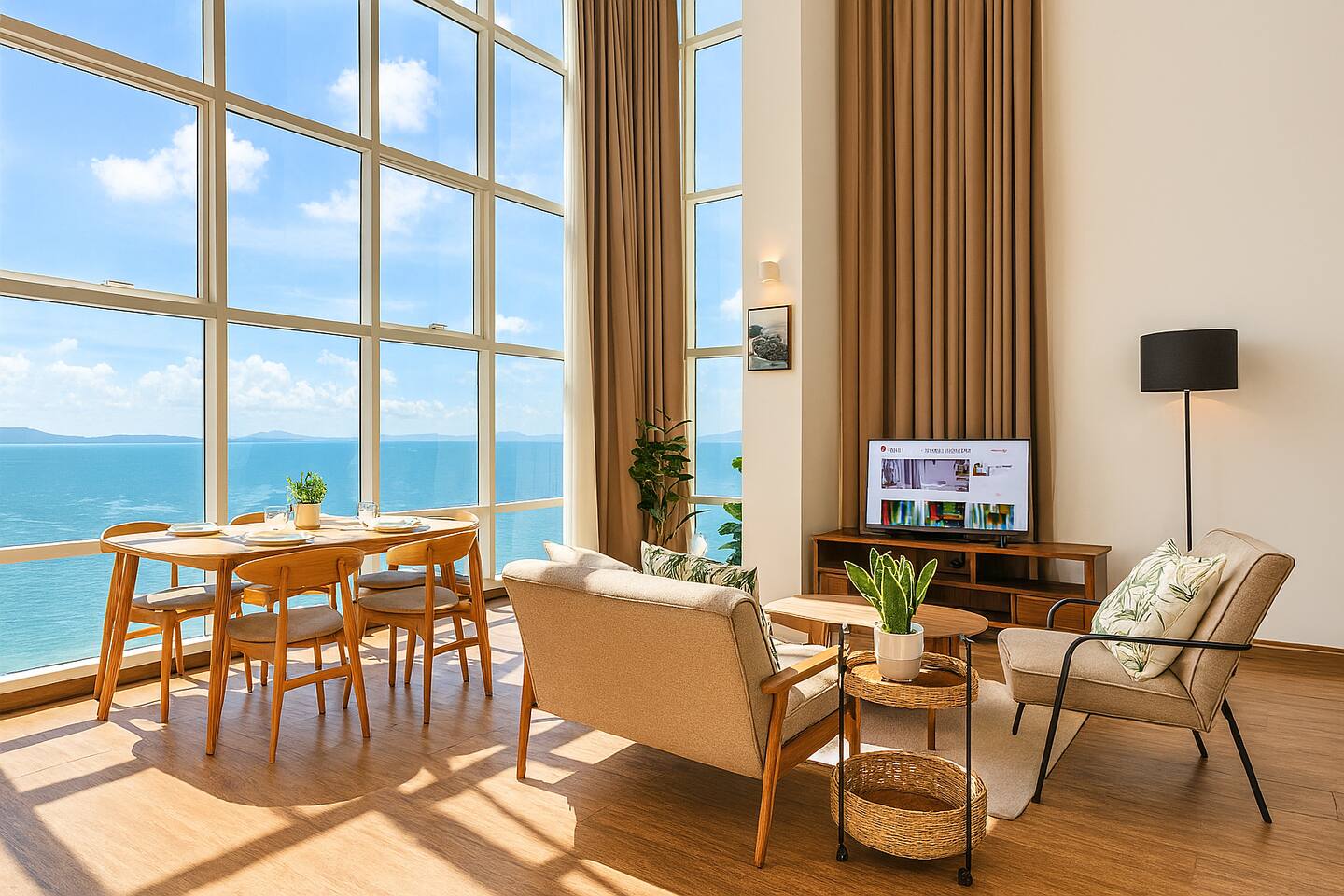 【SeaView】2BR Duplex SeaFront-Town •WiFi-Kitchen 16