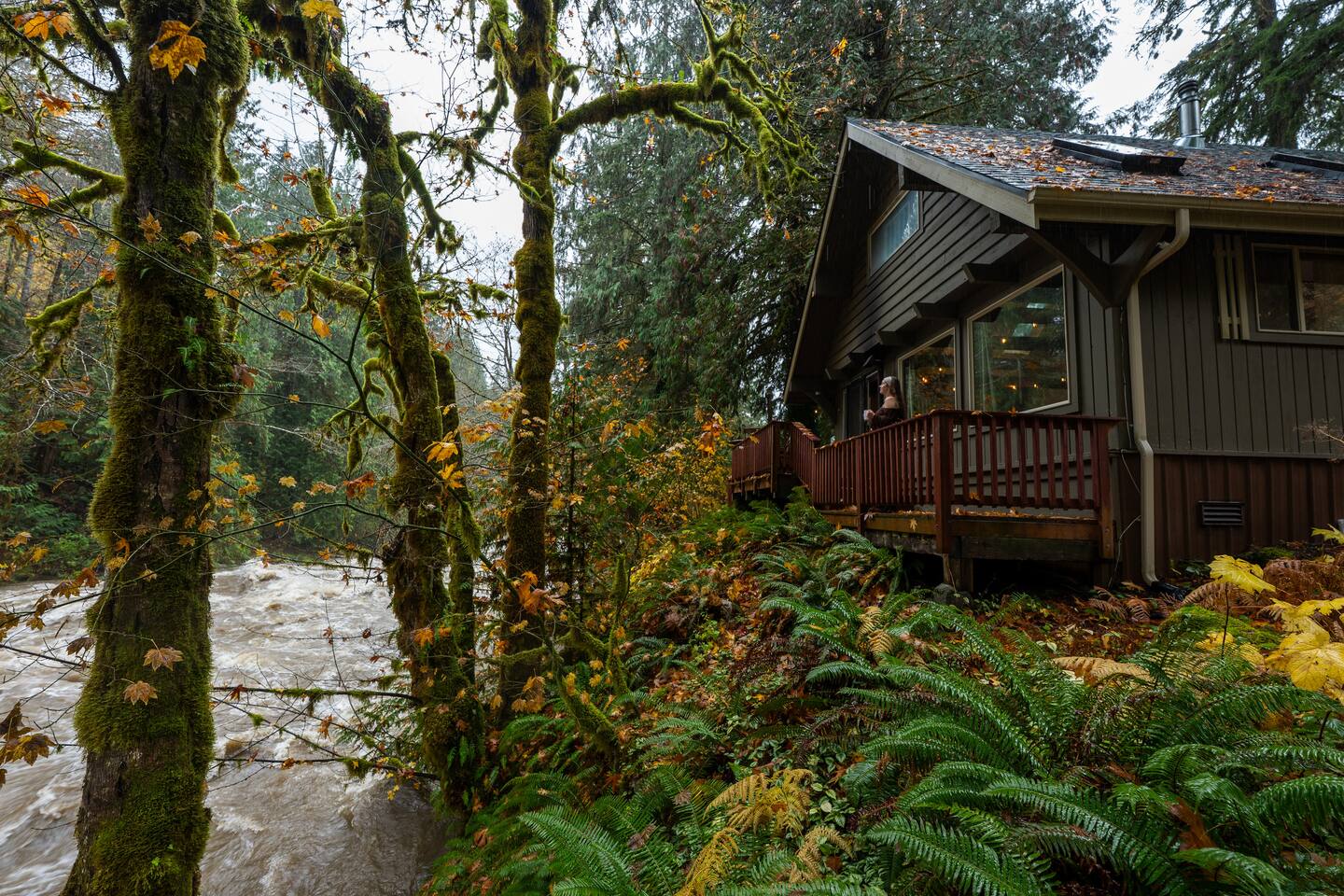 Cascade River Cabin-riverfront, wood-fired hot tub