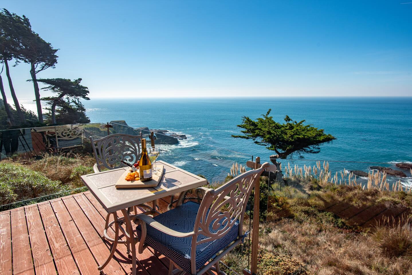 The outdoor dining set is perfect for a date night!