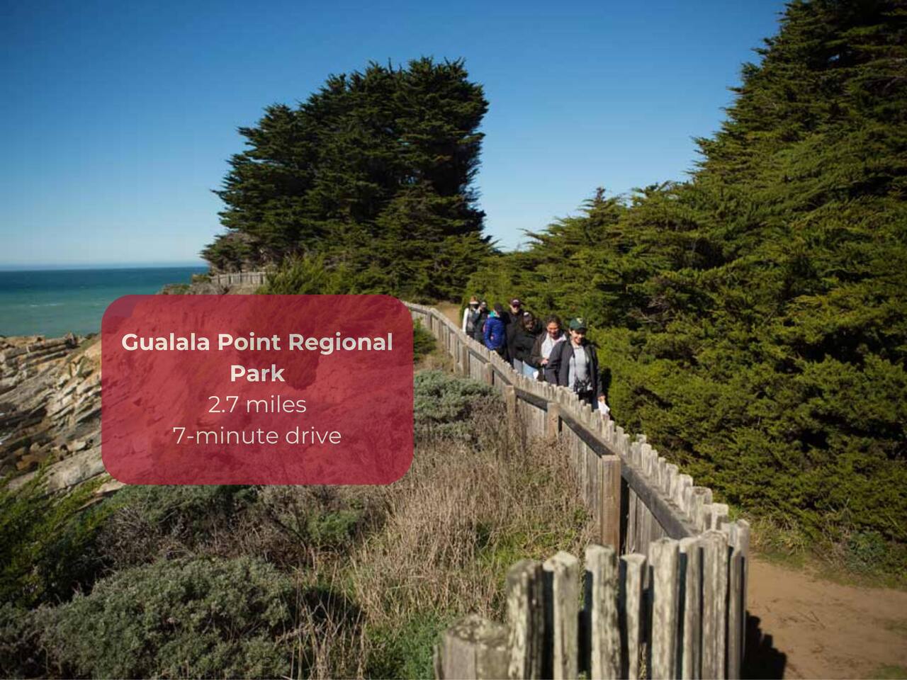 Just south of the Highway 1 Bridge, this 195-acre gem features scenic trails, ocean bluff views, meadows, forests, and a sandy beach where the ocean meets the Gualala River.