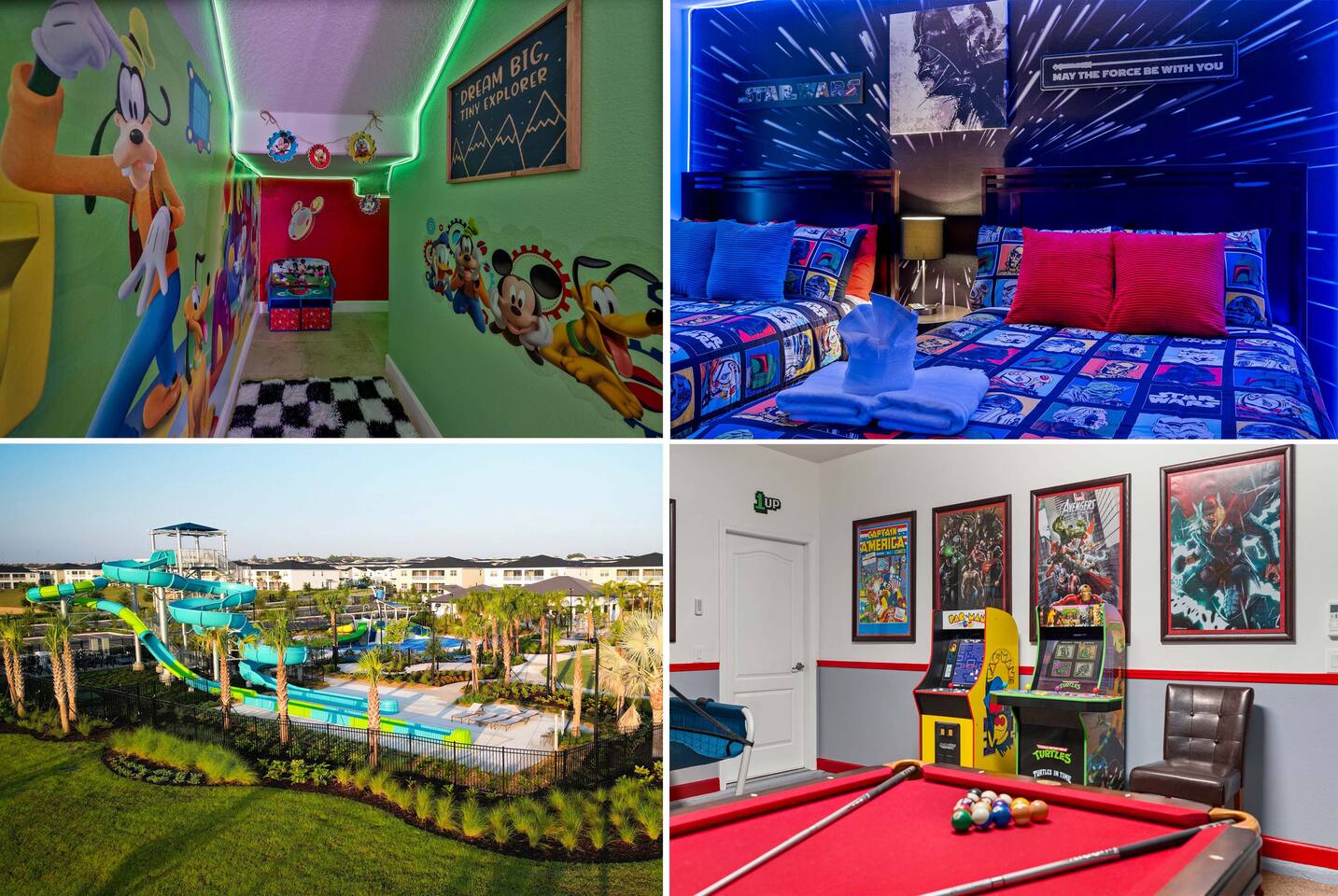 Walk to Waterpark! Theater, Arcade | Sleeps 20