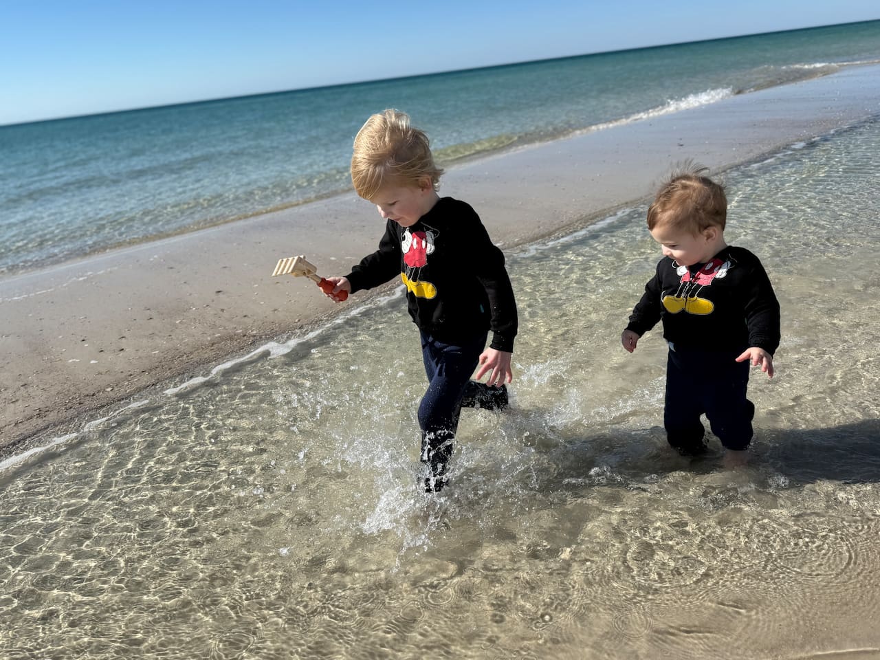 Soft white sand and clear Gulf water