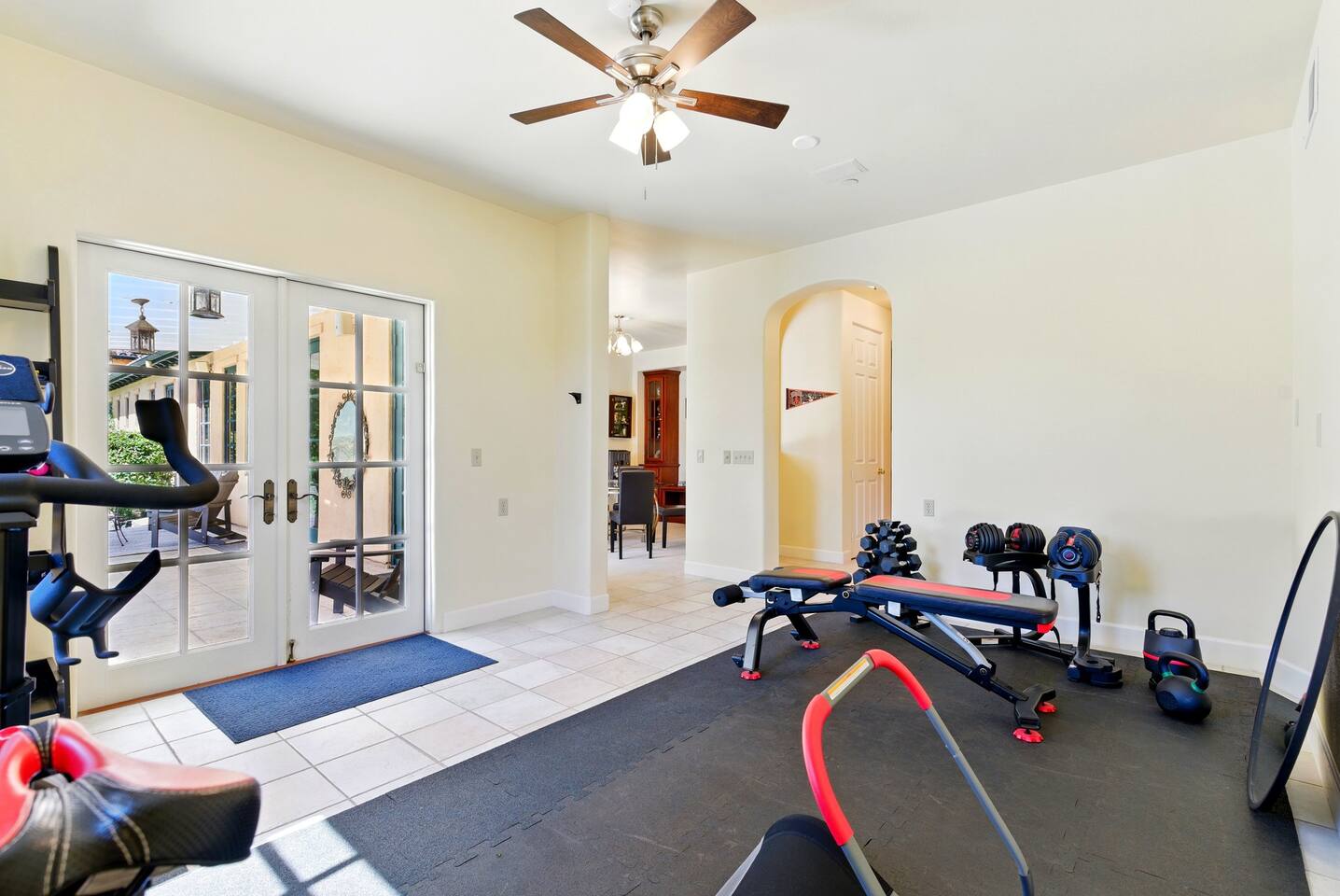 Stay active during your stay with our gym area, perfect for a quick workout to keep you energize