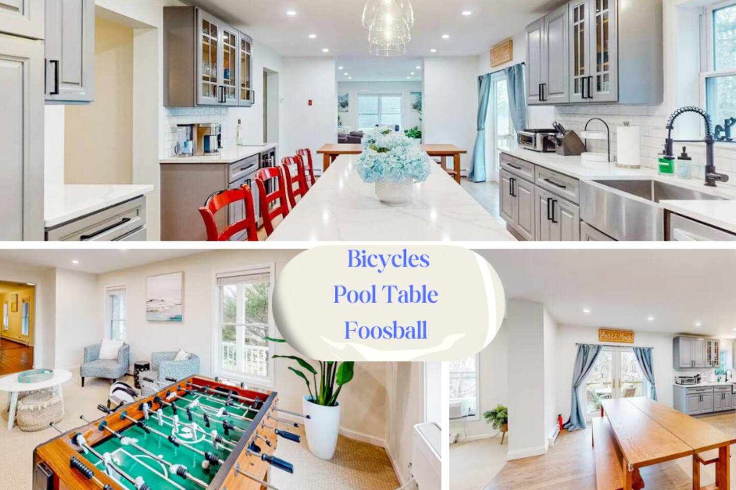 Coastal Falmouth – Pool Table, Foosball & Bikes