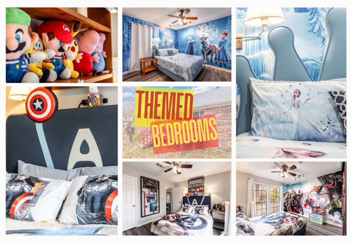 3BR Spacious Home w/ Game Room & Themed Bedroom