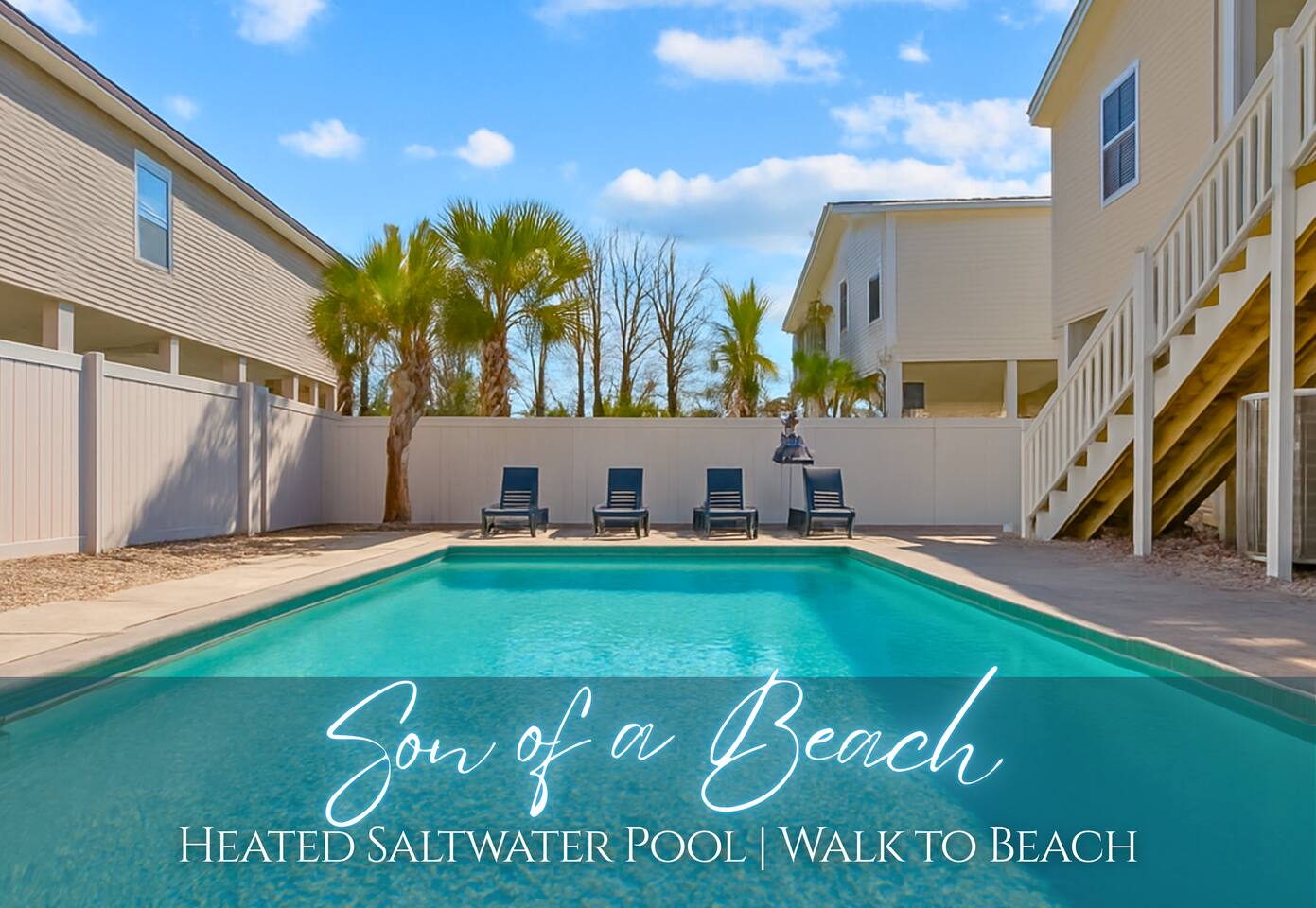 Private Heated Saltwater Pool & Golf Cart