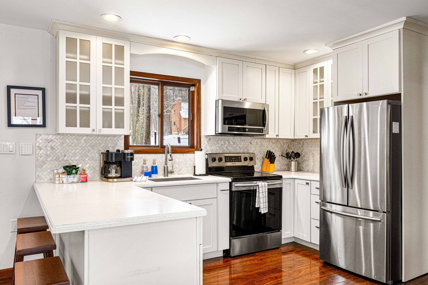 Fully loaded kitchen open to the living space