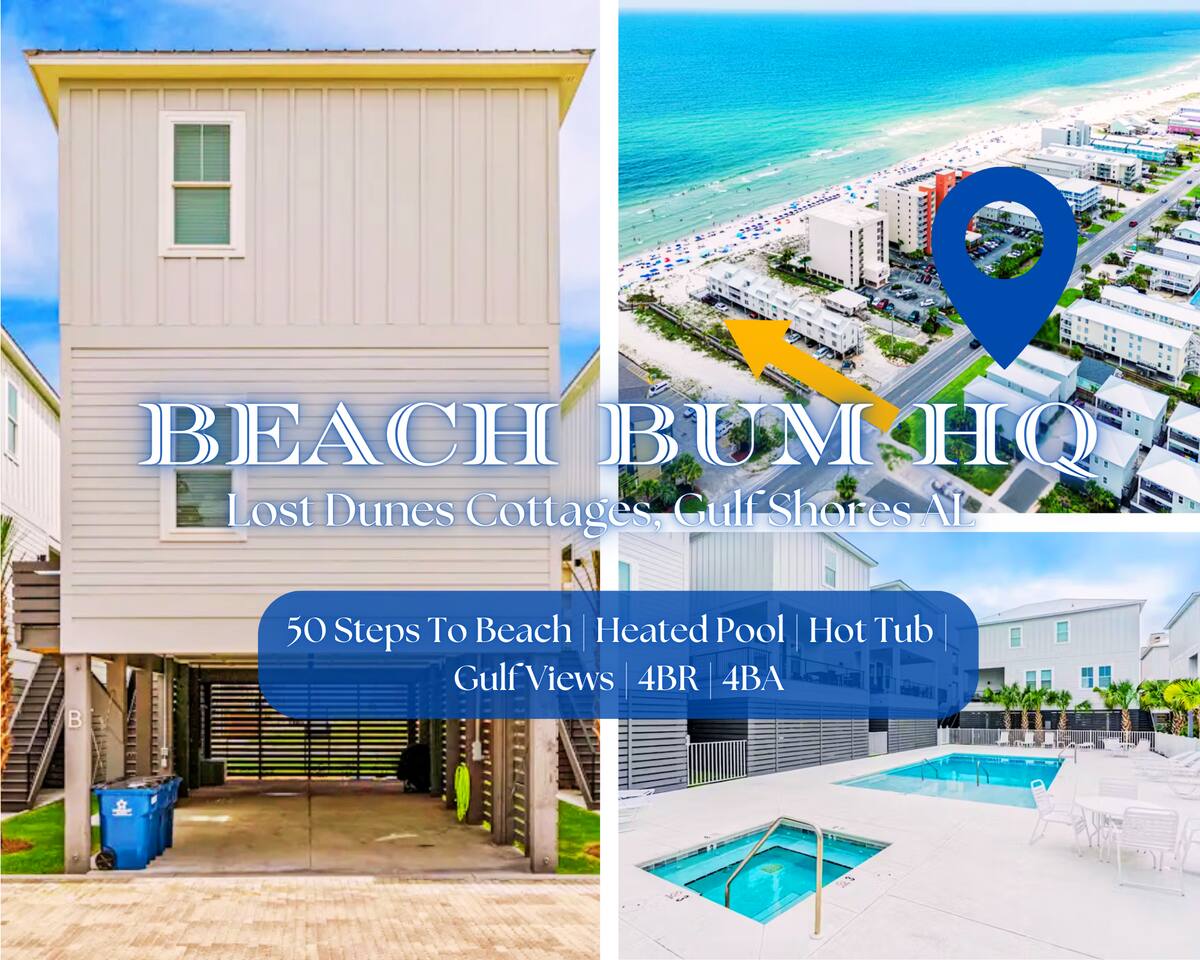50 Steps 2 Beach*Heated Pool*Gulf View*Hot Tub*4BR