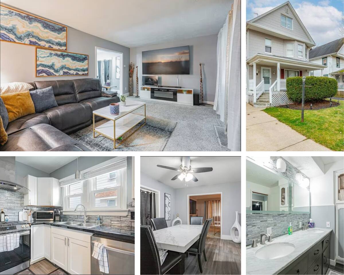 Spacious 5BR Family Home | Near Parks + Akron