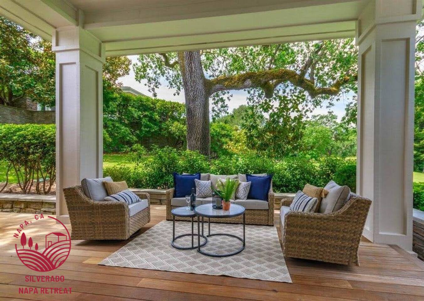 Take a peaceful pause with a good book or a cool drink, as the gentle afternoon light and lush golf course views rejuvenate your spirit.