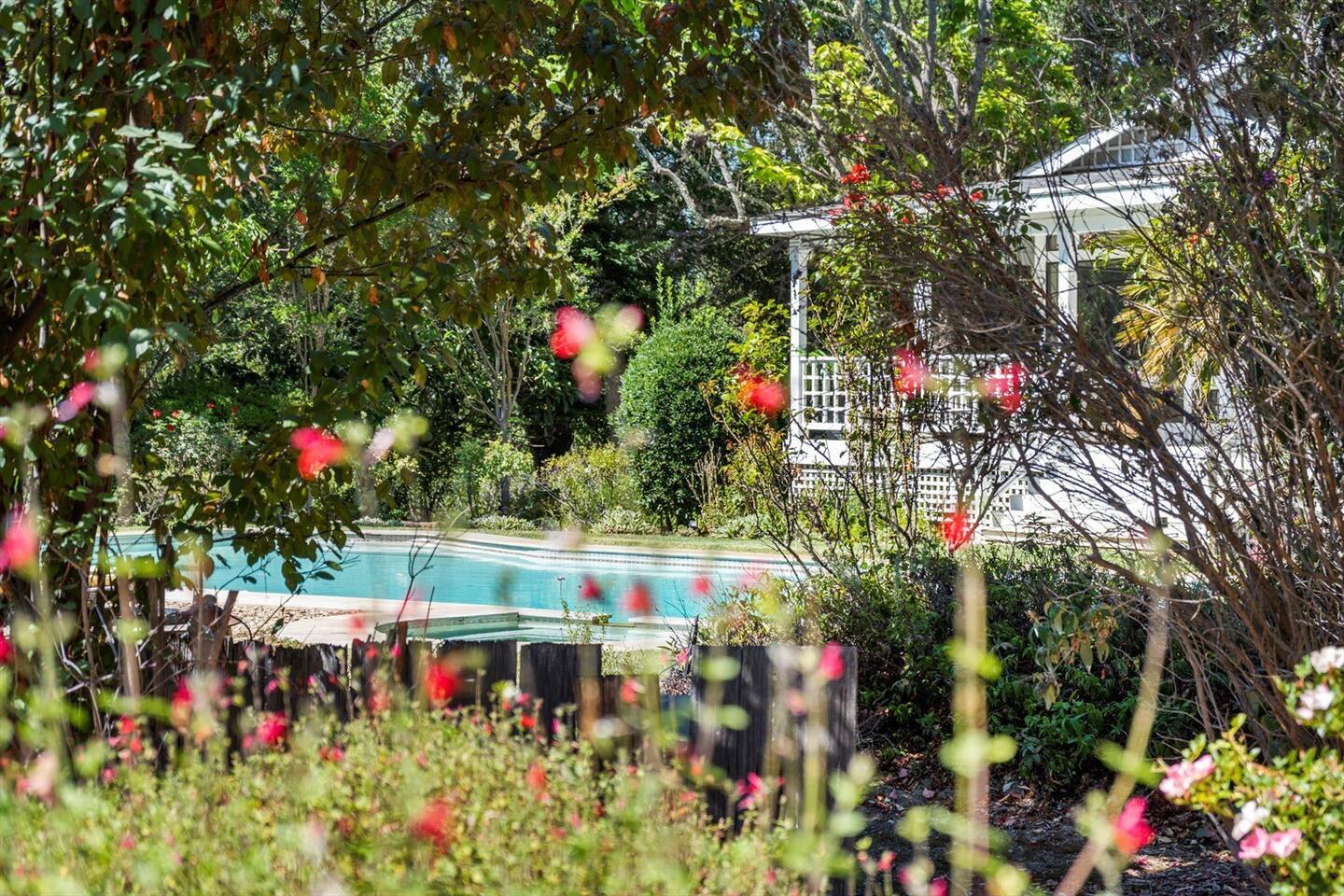 Immerse yourself in the beauty of vibrant, blooming flowers that surrounds the property, creating a colorful paradise that enhances the tranquil atmosphere of your stay.