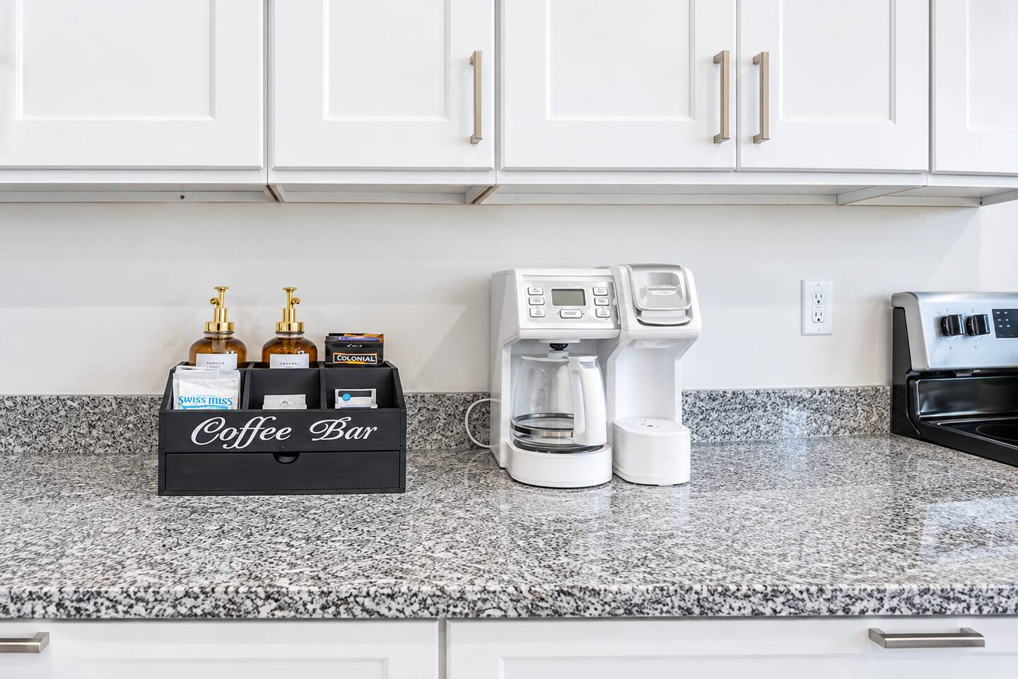 We got the coffee bar for our guests- brew & enjoy in the famous townhouse of  North Carolina.